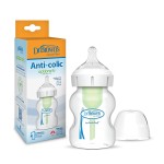 Dr. Browns Natural Flow Anti-Colic Options+Wide-Neck Baby Bottle, 5 oz/150 mL, Level 1 Nipple, 1-Pack, 0m+