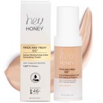 Hey Honey Trick and Treat CC Cream SPF 46 | Active Moisturizing Color Correcting Cream with Honey & Propolis | Best Cover For Rosacea, Skin Redness & Mature Skin | Cruelty-Free | 1 oz (Light-Medium)