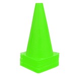 Alyoen 9 inch Traffic Cones, Plastic Sport Cones, Green Soccer Training Cones for Outdoor Activity & Festive Events (Sets of 10/15/ 20)