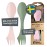 Light My Fire Spork Original 3-in-1 Camping Spoon Fork Knife Combo Reusable Travel & Camping Utensils Lunch Spork Outdoor Backpacking Hiking Picnic Utensil BPA Free, 2-Pack Green/Pink