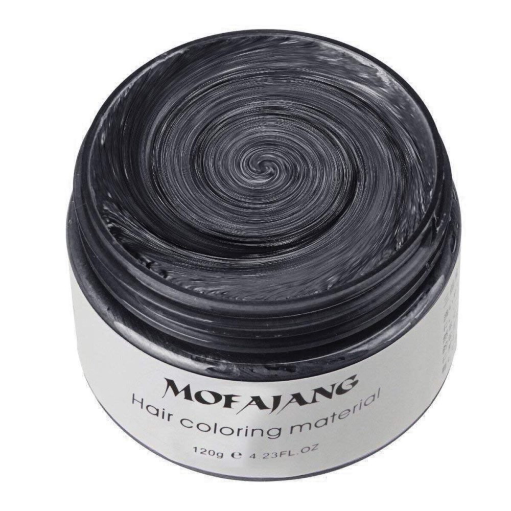 MOFAJANG Unisex Hair Wax Color Dye Styling Cream Mud, Natural Hairstyle Pomade, Washable Temporary,Party Cosplay (Dark Grey)