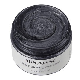 MOFAJANG Unisex Hair Wax Color Dye Styling Cream Mud, Natural Hairstyle Pomade, Washable Temporary,Party Cosplay (Dark Grey)