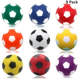 OuMuaMua 9pcs Foosball Table Balls 1.42 Inch Table Soccer Balls for Foosball Tabletop Game Accessory Replacements Multicolor World Cup