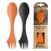 Light My Fire Spork Original 2-pack 3-in-1 Camping Spoon Fork Knife Combo Reusable Travel & Camping Utensils Lunch Spork Outdoor Backpacking Hiking Picnic Utensil BPA Free, Orange/Black