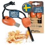Light My Fire Fire Steel Scout - Magnesium Fire Starter Kit, 3000 Strikes, Waterproof, Bushcraft Gear, Emergency Survival Tool with Whistle & Cord