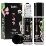 Healing Solutions (2 Pack) Health Shield Essential Oil Roll-On for Skin and Body - Aromatherapy Roller - USDA Organic Certified