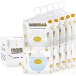 Vacplus Moisture Absorbers Packets, Fragrance Free 5 Pack, Humidity Packs, Dessicant Packets, Hanging Closet Dehumidifier Bags, Odor Eliminator for Bathroom 9.8OZ