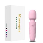 KINGWAND Handheld Personal Mini Massager - Waterproof, USB Rechargeable, 10 Vibration - Perfect on Back Legs Hand Pains and Sports Recovery(Light Pink)