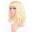 VCKOVCKO Blonde Pastel Wavy Wig With Air Bangs Women Short Wavy Light Blonde for Cosplay Party Bob Style Pastel Bob Synthetic Cosplay Wig for Girl(12, Blonde)