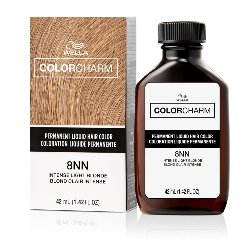 COLORCHARM Permanent Liquid Hair Color for Gray Coverage| 8NN Intense Light Blonde | 1.4 Fl Oz