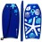 Goplus 41\'\'/37\'\'/33\'\' Lightweight Body Board for Beach, Surf Board with EPS Core, XPE Deck, HDPE Slick Bottom, Wrist Leash, Bodyboard for Kids Adults Surfing (Blue Starfish, 41 Inches)