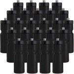 50 Strong Bulk Water Bottles 24-Pack - 22 oz BPA-Free Sports Bottles with Easy-Open Pull Top Cap - Made in USA - Reusable & Top Rack Dishwasher Safe Brand