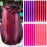 20 Pcs Colored Clip in Hair Extensions 20 Inch Long Straight Party Highlights Synthetic Hairpieces for Women Kids Girls(Red, Rose Red, Pink, Purple)