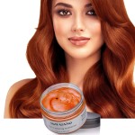 Temporary Hair Color Wax Orange 4.23 oz-Instant Hairstyle Cream Hair Pomades Hairstyle Wax for Party Cosplay Easy Cleaning