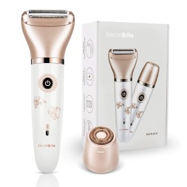 Electric Razor for Women - Painless 2-in-1 Women Shaver Hair Remover for Face, Legs and Underarm, Portable Waterproof Bikini Trimmer Wet and Dry Cordless Lady Hair Removal - Micro USB Recharge