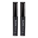 Rimmel Stay Matte Liquid Lip Color, Pitch Black, 0.21 Fl Oz, Pack of 2