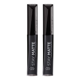 Rimmel Stay Matte Liquid Lip Color, Pitch Black, 0.21 Fl Oz, Pack of 2