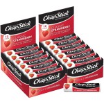 ChapStick Lip Care, Classic Strawberry 12-Count - Bulk Lip Balm, Fruity & Sweet, 0.15 Oz Ea