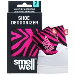 SmellWell - Scented Shoe Deodorizer Inserts - Odor Eliminators - Activated Bamboo Charcoal + Minerals - Natural Fresheners for shoes, bags, gloves - 2 x 1.8oz Original Size Pink Zebra
