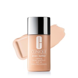 Clinique Even Better Makeup Liquid Foundation SPF 15 With Vitamin C For Dry + Oily Combination Skin Types | Medium Coverage + Natural Finish | Evens Skin Tone + Reduces Dark Spots, Breeze, 1 Fl Oz