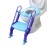 Potty Training Toilet Seat with Step Stool Ladder for Kids and Toddlers Adjustable Toilet Training Seat with Soft Not-Cold Padded Seat Safe Handles and Non-Slip Wide Steps, Purple and Blue