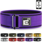 Self-Locking Weight Lifting Belt | Premium Weightlifting Belt for Serious Functional Fitness, Weight Lifting, and Olympic Lifting Athletes (Extra Small, Purple)