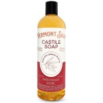 Vermont Castile Soap Patchouli Rose, Gentle Liquid Soap for Sensitive Skin & Natural Body Wash, Organic Hair Shampoo for Oily Hair, Aloe Castile Soap for Men & Women - 16 Oz