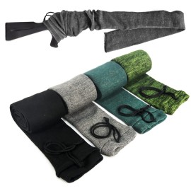 GUGULUZA 4-Pack Thick Gun Socks for Storage Rifle and Shotguns with or without Scope, Silicone-Treated, Drawstring Closure, 52 Inches (MX - 4 Pack)