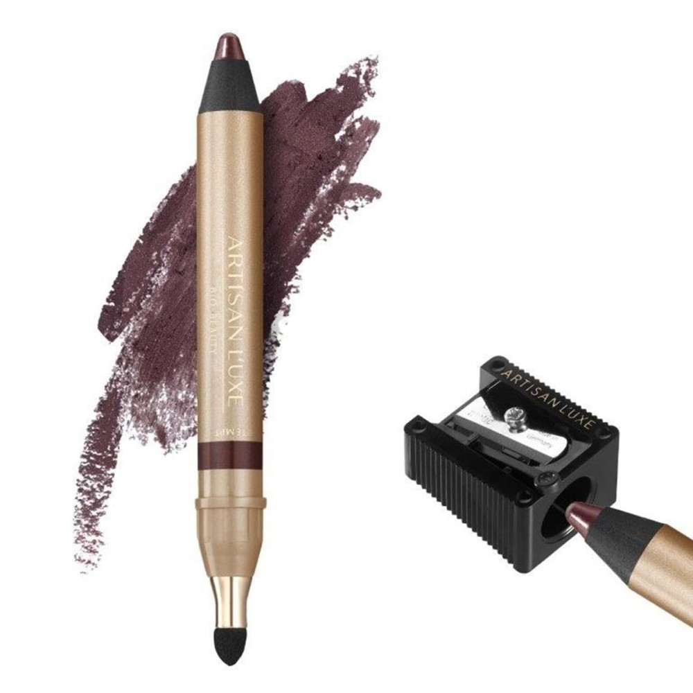 Artisan L\'uxe Beauty Velvet Jumbo Eyeliner Pencil Smokey Eyes in 3 Minutes Water Proof, Smudge Proof, Long Lasting Age Defying Essential Oils Tempt (Shade: Deep Plum)