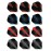 RED DRAGON Hardcore Selection Pack Black V Extra Thick Standard Dart Flights - 4 Sets Per Pack (12 Dart Flights in Total)