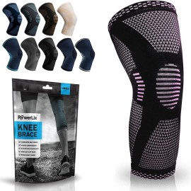 POWERLIX Leg Sleeve - Best Knee Brace for Leg Pain for Men & Women Knee Support for Running, Basketball, Weightlifting, Gym, Workout, Sports Please Check Sizing Chart
