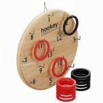 Elite Sportz Equipment Ring Toss Game | Sturdy Wooden Board Set for Kids Outdoor Games | Wall Mounted Hook and Ring Game for Yard Games & Camping Activities - Adults & Kids Picnic