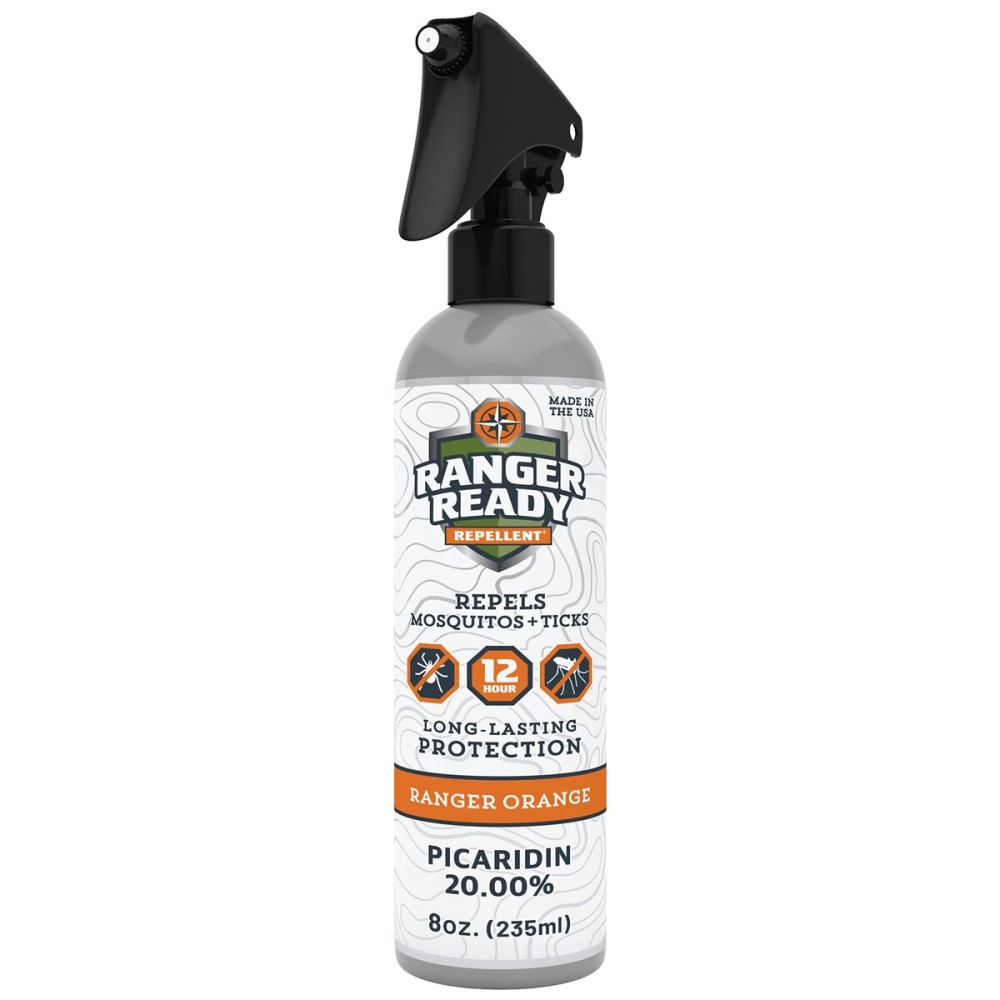Ranger Ready Repellents Picaridin Insect Repellent, Orange Scent - DEET-Free Tick and Mosquito Repellent Bug Spray (8 Oz., Pack of 1)