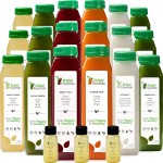 3 Day Juice Cleanse by Raw Fountain, All Natural Raw Detox Cleanse, Juicing for Body Reset, Cold Pressed Juice Fast, Great Way to Jumpstart a Healthier Diet, 18 Bottles 12oz, 3 Ginger Shots