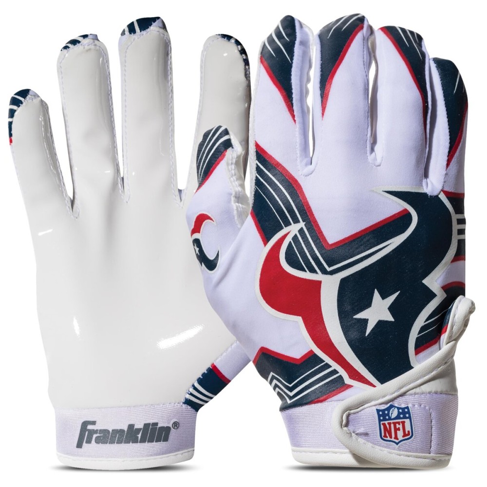 Franklin Sports NFL Houston Texans Youth Football Receiver Gloves - X-Small/Small