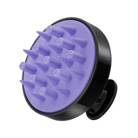 HEETA Hair Scalp Massager Brush, Updated Hair Shampoo Brush, Wet & Dry Scalp Exfoliator with Soft Silicone Bristles, Head Massager Washing Hair Care Tool for Women Men Kid for All Hair Types (Black)