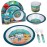 Octonauts 5 Pc Mealtime Set for Kids- Blue Octo-Friends - Includes Raised Edge Plate, Bowl, Cup, Fork and Spoon- Durable, Dishwasher Safe, BPA Free- Picky Eaters, Easy Self-Feeding- Toddler XMAS Gift