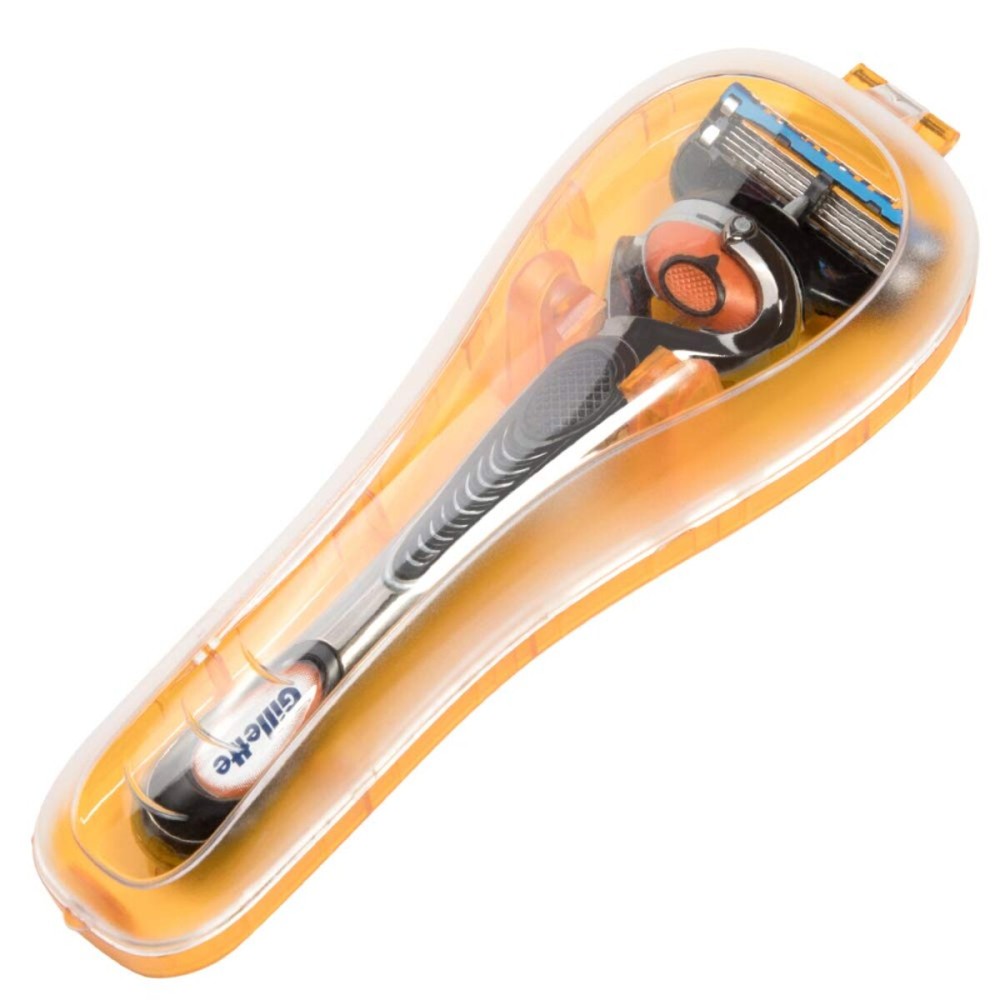 Nincha Manual Razor Travel Case Portable Plastic Manual Razor Trimmer Protector Orange