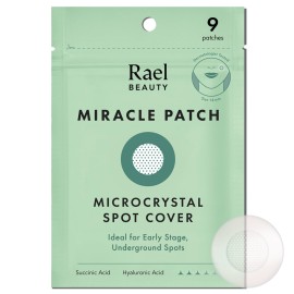 Rael Pimple Patches, Miracle Microcrystal Spot Cover - Hydrocolloid Acne Pimple Patch with Tea Tree Oil, Early Stage Zits and Blemish, Korean Skin Care (9 Count)