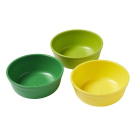 ECR4Kids My First Meal Pal Snack Bowls, Kids Plastic Tableware, Stackable and Dishwasher Safe, Stackable Bowls for Baby, Toddler and Child Feeding, 3-Pack - Citrus