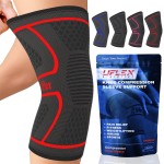 UFlex Athletics Compression Knee Brace for Women & Men Knee Sleeves Support for Sports, Running, Weightlifting, Arthritis, Meniscus Tear, ACL, Hiking, Recovery Support & Fitness X-Large Red