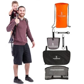 Piggyback SCOUT Toddler Carrier Backpack Deluxe with 6-Piece Accessory Set: Hip Belt, Carry Bag, Side Pocket, Mud Flap, Water Bottle & More - For Ages 2-4 (Under 50 lbs) - Hiking & Travel