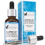 Eclat Skincare Hydrating Hyaluronic Acid Serum for Face - 2.5% Hyaluronic Acid + 3% B5, Green Tea & Jojoba Oil - Moisturizing & Plumping Formula for Smoother Skin - Stocking Stuffers for Women 1 Fl Oz