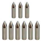 JJZS 12pcs Glue on Field Points 11/32 Wood Arrow Points Glue on Arrow Tips for Wooden Arrows Wooden Shaft Arrow Tips for Archery Target Practice