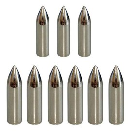 JJZS 12pcs Glue on Field Points 11/32 Wood Arrow Points Glue on Arrow Tips for Wooden Arrows Wooden Shaft Arrow Tips for Archery Target Practice