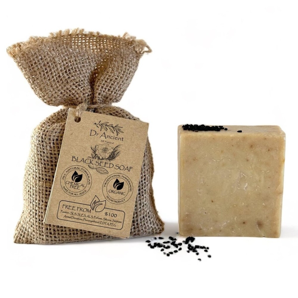 Dr.Ancient Black Seed Soap Bar Organic Natural Vegan Traditional Handmade Antique - Absolutely No Chemicals! Pure Natural Soap!