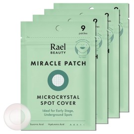 Rael Pimple Patches, Miracle Microcrystal Spot Cover - Hydrocolloid Acne Pimple Patch with Tea Tree Oil, Early Stage Zits and Blemish, Korean Skin Care (36 Count)