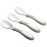 ECR4Kids My First Meal Pal Stainless Steel Spoons, Toddler Silverware, White, Light Grey, 3-Pack
