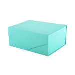 PACKHOME Gift Box 9x6.5x3.8 Inches, Rectangle Collapsible Box with Magnetic Lid for Gift Packaging (Matte Turquoise, Grain Texture)