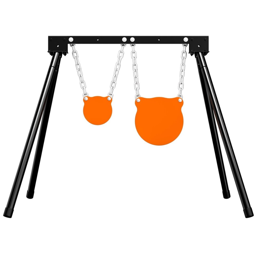 Highwild AR500 Steel Targets System 3/8 Inch Thick Complete Steel Shooting Targets with Stand, 6 + 10 Shooting Gongs with 1 Stand & 2 Mounting Kits